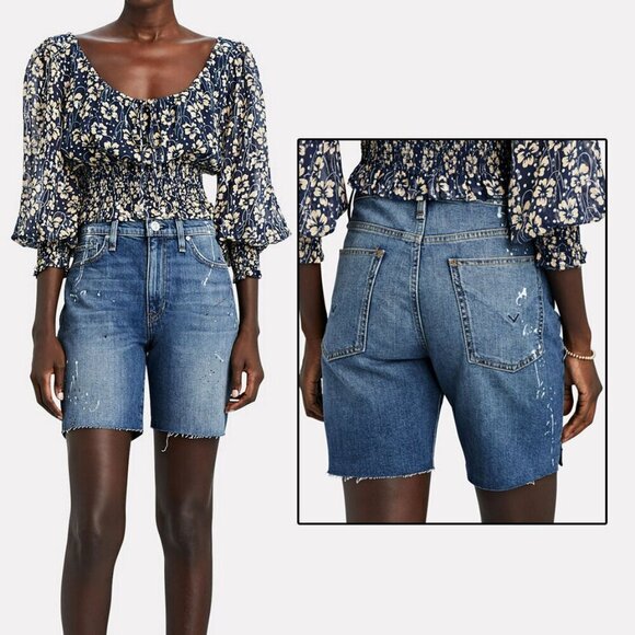 Hudson Jeans Women's Hana Denim Biker Shorts - Size 30 - NWT $165 - Picture 1 of 7